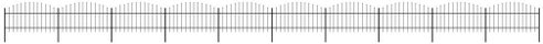 Zahradní plot s hroty ocel (1–1,25) × 17 m černý - Plot - Main image