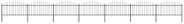 Zahradní plot s hroty ocel (1,25–1,5) × 11,9 m černý - Plot