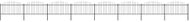Zahradní plot s hroty ocel (1,25–1,5) × 13,6 m černý - Plot