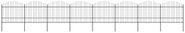 Zahradní plot s hroty ocel (1,5–1,75) × 13,6 m černý - Plot