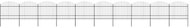 Zahradní plot s hroty ocel (1,5–1,75) × 17 m černý - Plot