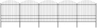Zahradní plot s hroty ocel (1,75–2) × 8,5 m černý - Plot