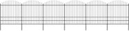 Zahradní plot s hroty ocel (1,75–2) × 10,2 m černý - Plot