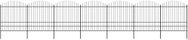 Zahradní plot s hroty ocel (1,75–2) × 11,9 m černý - Plot