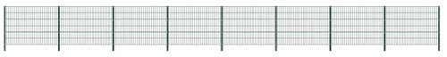 Plotový dílec se sloupky železo 13,6 × 1,2 m zelený - Plot - Main image