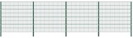 Plotový dílec se sloupky železo 6,8 × 1,6 m zelený - Plot