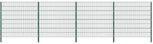 Plotový dílec se sloupky železo 6,8 × 1,6 m zelený - Plot - Main image