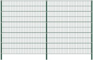 Plotový dílec se sloupky železo 3,4 × 2 m zelený - Plot