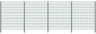 Plotový dílec se sloupky železo 6,8 × 2 m zelený - Plot