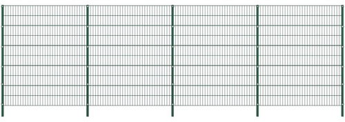 Plotový dílec se sloupky železo 6,8 × 2 m zelený - Plot - Main image