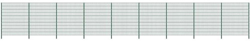 Plotový dílec se sloupky železo 15,3 × 2 m zelený - Plot - Main image