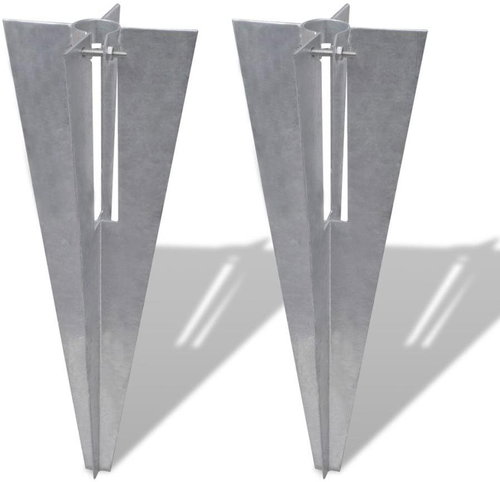 Brackets for fence posts 2 pcs steel - Fence Strut - Main image