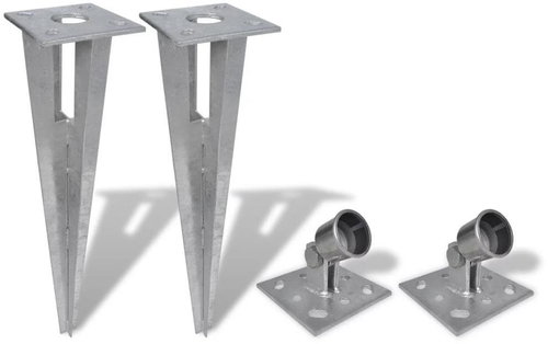 Brackets for fence struts 2 pcs steel - Fence Strut - Main image