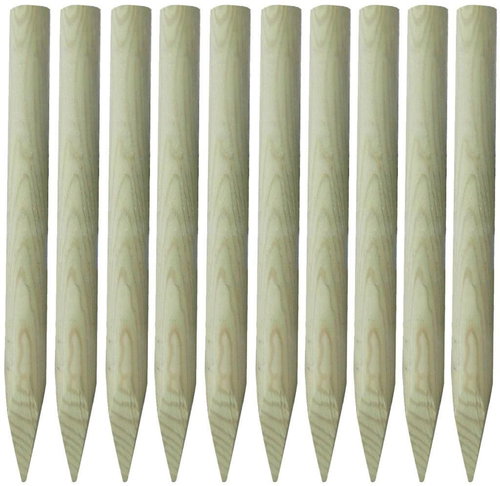 Dřevěné kůly plotové 10 ks dřevo 100 cm - Plot - Main image