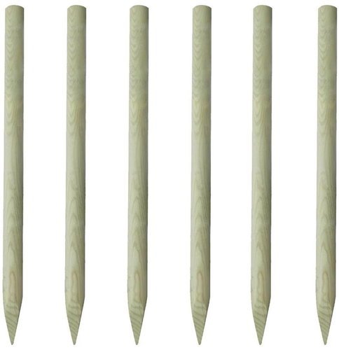 Dřevěné kůly plotové 6 ks dřevo 150 cm - Plot - Hlavní obrázek
