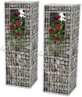 Gabionový sloup / truhlík 2 ks ocelový 50x50x160 cm - Gabion