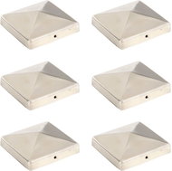 Canopy-shaped fence post caps 6 pcs stainless steel 101x101mm - Protective Cap