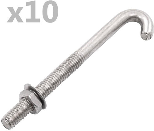 Hákový šroub s maticí a podložkou M8 x 100 mm 25 setů - Screws - Main image
