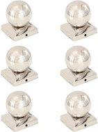 Fence post caps 6 pcs with ball Stainless steel 91 x 91 mm - Protective Cap