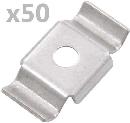 Butterfly clips for fence pieces 50 pcs Stainless steel - Clamp - Main image