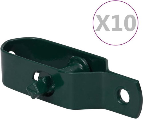 Wire fence tensioners 10 pcs 90 mm steel green - Turnbuckle - Main image