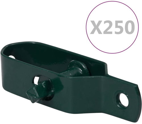 Wire fence tensioners 250 pcs 90 mm steel green - Turnbuckle - Main image