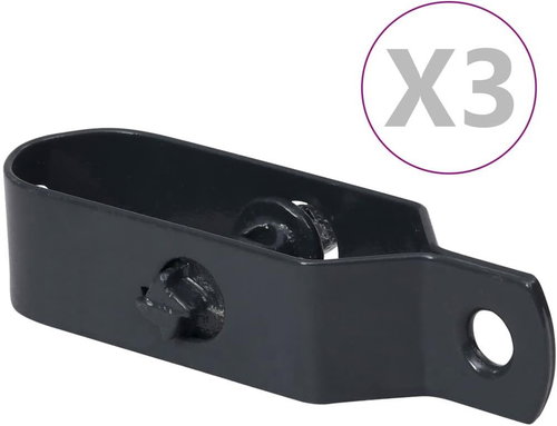 Wire fence tensioners 3 pcs 90 mm steel anthracite - Turnbuckle - Main image