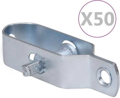 Wire fence tensioners 50 pcs 100 mm steel silver - Turnbuckle - Main image