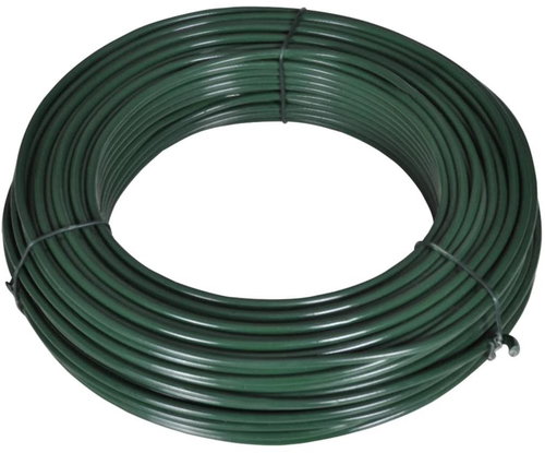 Fence wire 80 m 2,1/3,1 mm steel green - Wire - Main image