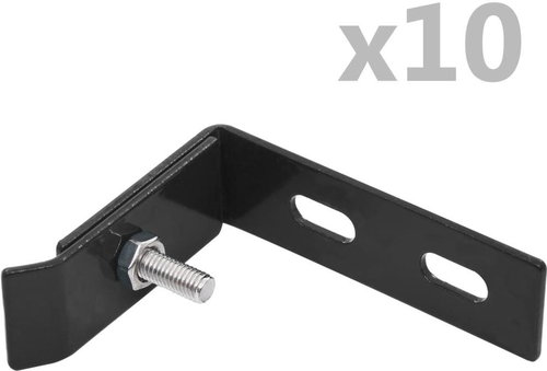 Corner clamps for fixing to masonry 10 sets anthracite - Clamp - Main image
