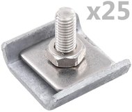 Clasp for mesh parts 25 sets silver - Fence Staples
