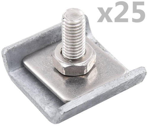 Clasp for mesh parts 25 sets silver - Fence Staples - Main image