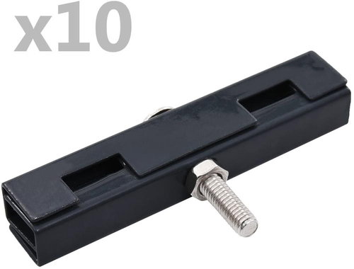Garden net clamp profile U 10 sets anthracite - Fence Staples - Main image