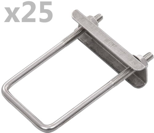 Spona U pro plotový sloupek 60 x 40 mm 25 setů - Filing Clip - Main image