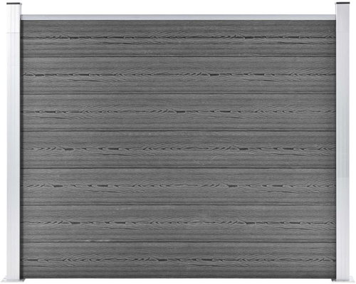 Plotový dílec WPC 180 × 146 cm šedý - Plotové dílce - Main image