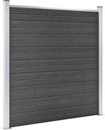 Set plotového dílce WPC 1737 × 186 cm černý - Plotové dílce