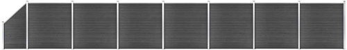 Set plotového dílce WPC 1311 × (105–186) cm černý - Plotové dílce - Main image