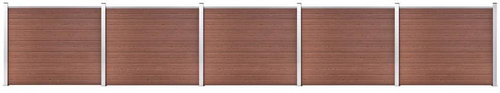 Set plotového dílce WPC 872 × 146 cm hnědý - Plotové dílce - Hlavní obrázek