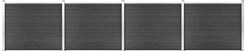 Set plotového dílce WPC 699 × 146 cm šedý - Plotové dílce - Main image