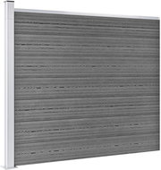 Set plotového dílce WPC 526 × 146 cm šedý - Plotové dílce