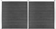 Sada plotových dílců WPC 353 × 186 cm černá - Plotové dílce