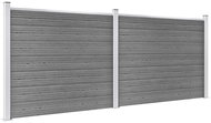 Set plotových dílců WPC 353 × 146 cm šedý - Plotové dílce