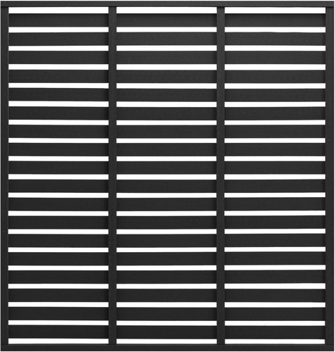 Plotový dílec WPC 170 × 180 cm černý - Plotové dílce - Main image