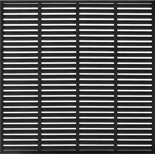 Lamelový plot WPC 170 × 170 cm černý - Plotové dílce - Main image
