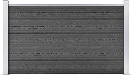 Plotový dílec WPC 180 × 105 cm černý - Plotové dílce - Main image