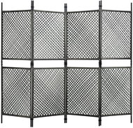 Plotový dílec polyratan 2,4 × 2 m antracitový - Plotové dílce