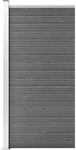 Plotový dílec WPC 95 × 186 cm šedý - Plotové dílce - Main image