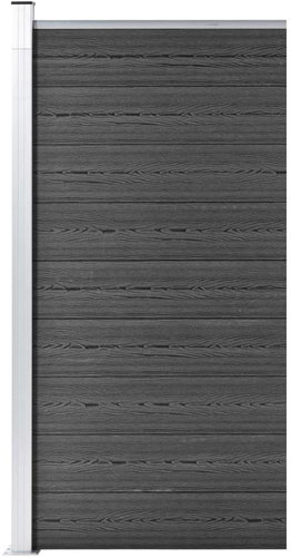 Plotový dílec WPC 95 × 186 cm černý - Plotové dílce - Main image