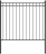 Garden Fence Steel 1,7 × 0,8m Black - Metal Fence