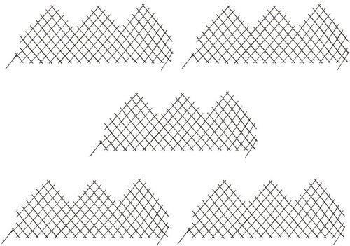 Garden Trellis Fences 5 pcs 170 × 75cm Willow - Wooden Fence - Main image